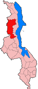 Harta districtului Mzimba în cadrul statului Malawi