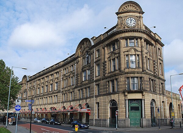 Station frontage of Manchester Victoria, constructed in 1909