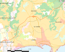 Mapa obce Le Cannet