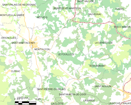 Mapa obce Le Fouilloux