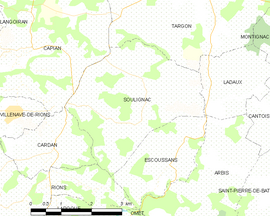 Mapa obce Soulignac