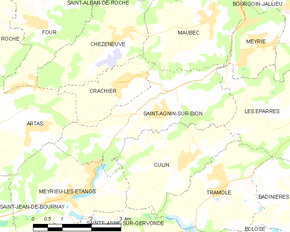 Poziția localității Saint-Agnin-sur-Bion