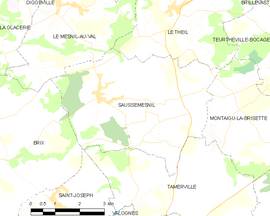 Mapa obce Saussemesnil