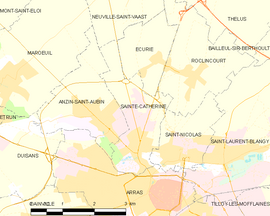 Mapa obce Sainte-Catherine