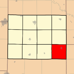 Davis Township, Caldwell County, Missouri.svg'yi vurgulayan harita