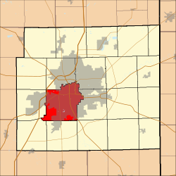 Location of Wayne Township in Allen County, Indiana