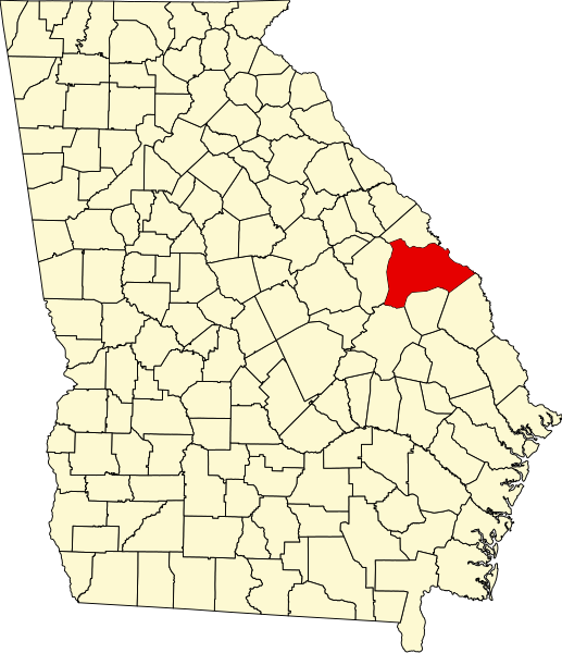 Fil:Map of Georgia highlighting Burke County.svg