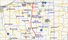Map of Indiana State Road 15.svg