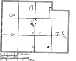 Map of Paulding County Ohio Highlighting Grover Hill Village.png