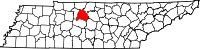 Locatie van Davidson County in Tennessee