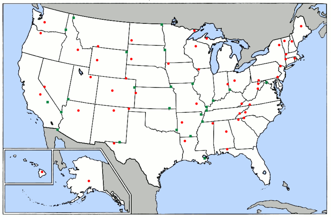 Liste des États des États-Unis par altitude