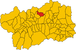 Map of comune of Oyace (region Aosta Valley, Italy).svg
