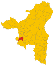 Map of comune of Sorgono (province of Nuoro, region Sardinia, Italy) - 2016.svg