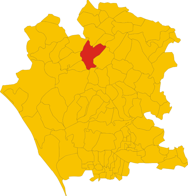 Elhelyezkedése Caserta térképén