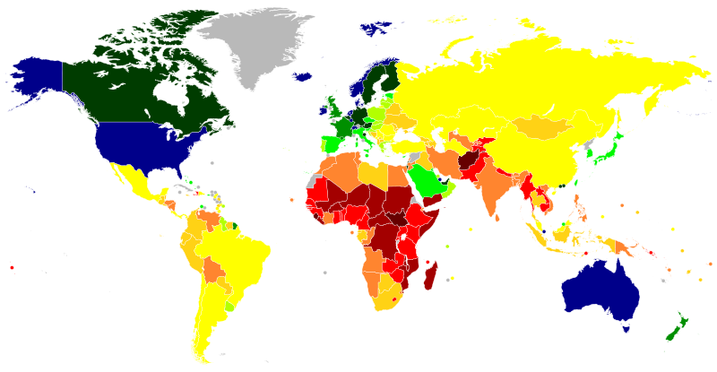 File:Map of countries by GDP (nominal) per capita in 2023.svg