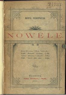 Maria Konopnicka - Nowele (1897).djvu