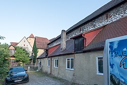 Mauerweg 17, Stadtmauer, Feldseite nach Osten Hersbruck 20180618 001