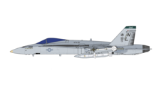 F/A-18A Hornet BuNo 162906 in service as NL400, the CAG Bird of VFA-27 during USS Kitty Hawk (CV-63)'s 1994 deployment.