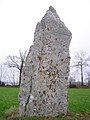 Le menhir de la Pierre Blanche (en Pocé-les-Bois, mais à la limite de la commune de Vitré)