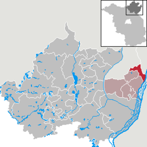 Poziția Mescherin pe harta districtului Uckermark