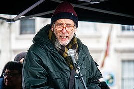 Rosen at an anti-racism rally in London's Trafalgar Square in 2016 Michael Rosen (25821647171).jpg