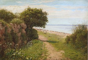 Road with a View of the Sea Michael Therkildsen - Land vej med en udsigt til havet.jpg