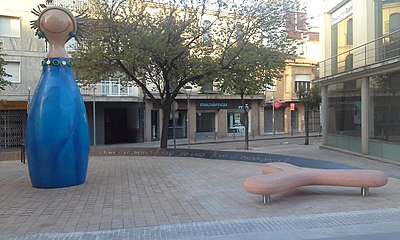 Català: Mollet del Vallès: Escultura Dona d'aigua a la Rambla Fiveller.