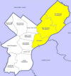 Map of Philadelphia County with Northeast Highlighted.