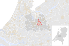 Locatie van de gemeente Zeist (gemeentegrenzen CBS 2016)