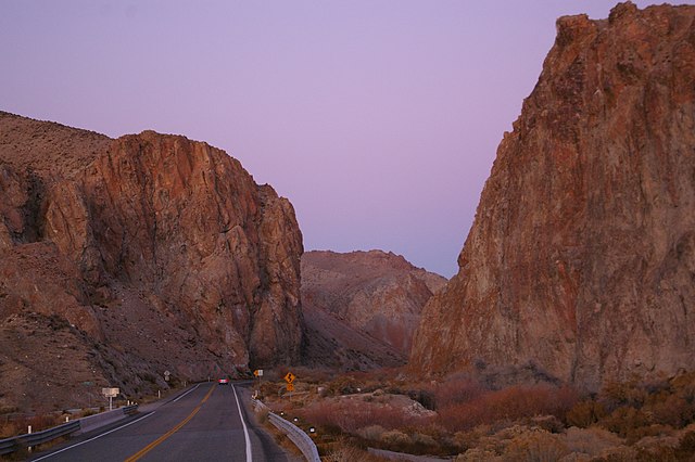 Route 208 following Wilson Canyon of the Walker River near Yerington