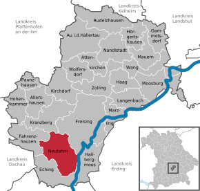 Poziția localității Neufahrn bei Freising