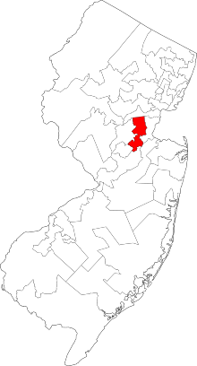 Carte des districts législatifs du New Jersey (2011) D18 hl.svg