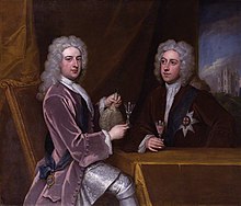 The duke of Newcastle (left) and the Earl of Lincoln, brothers-in-law as painted by Godfrey Kneller, c. 1721. NewcastleLincoln.jpg