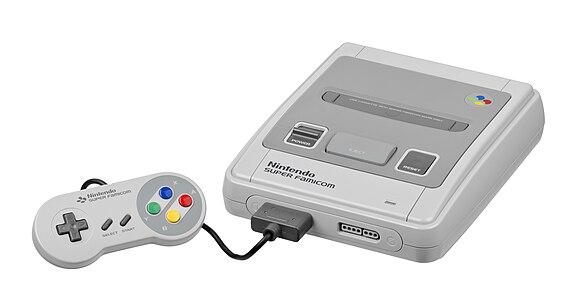 The Super Famicom with controller.