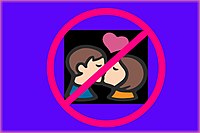 No kissing sign (fictional)