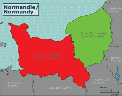 Map of Normandy