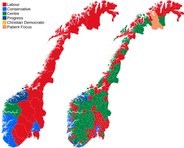 Norveç Parlamento Seçimleri 2021.svg