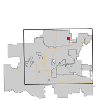 Oklahoma County Oklahoma Incorporated ve Unincorporated alanları Arcadia vurgulanmıştır.svg