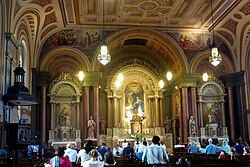 A Mass being celebrated at the church. Old Saint Mary's Church (Cincinnati, Ohio) - Holy Sacrifice of the Mass.jpg