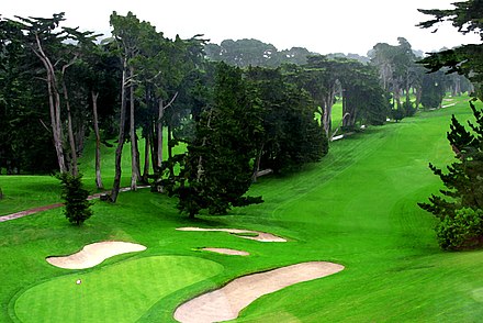 The 18th hole at the Olympic Club.