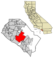 Localisation d'Irvine dans le comté d'Orange, en Californie.