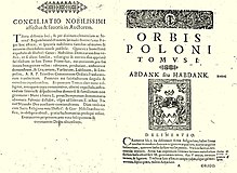 Herb Abdank w Orbis Poloni, autorstwa Szymona Okolskiego (1642)