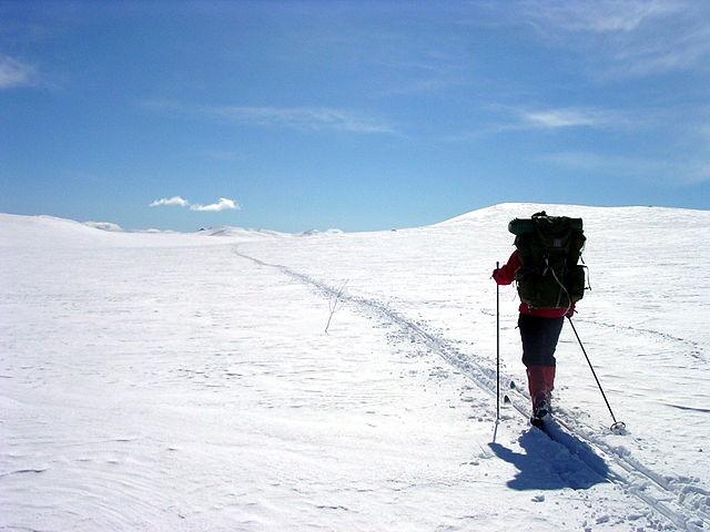 Spring ski touring on Hardangervidda, Norway