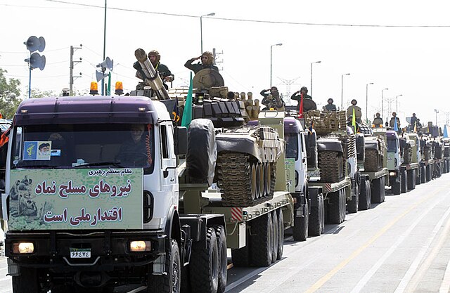 IRGC tank in 2012 military parade in Tehran