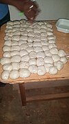 Balls ready to be kneaded