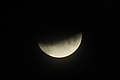 Eclipsa parțială de Lună, din 16 iulie 2019, văzută de la Moscova (Federația Rusă), cu puțin timp înainte de faza maximă.