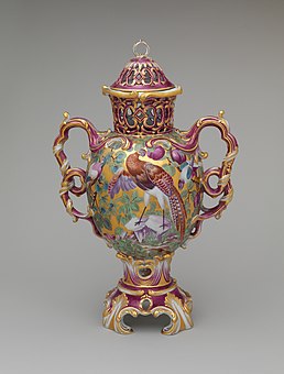 British Rococo perfume vase; circa 1761; soft-paste porcelain; overall: 43.2 × 29.2 × 17.8 cm; Metropolitan Museum of Art