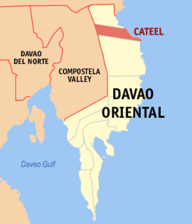 Cateel na Davao Oriental Coordenadas : 7°47'24"N, 126°27'11"E