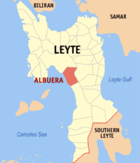 Peta menunjukkan lokasi Albuera, Leyte Utara