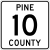 Pine County yo'nalishi 10 MN.svg